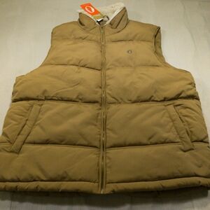 NEW The American Outdoorsman Mens Vest Brown Extra Large Downfill Puffer Jacket